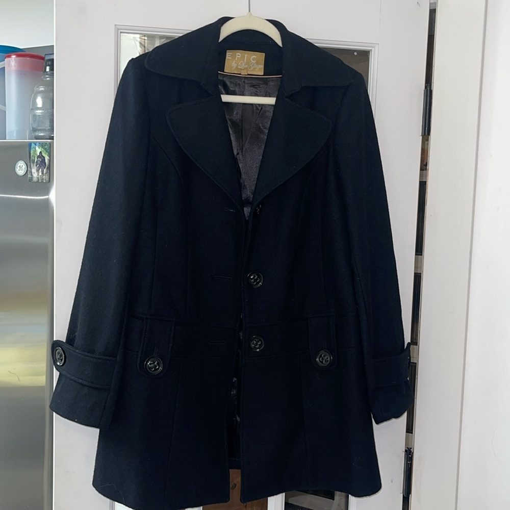 Women’s Black Button Up Coat